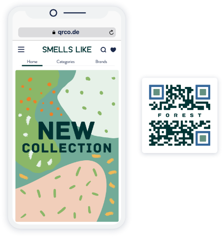 A Dynamic URL QR Code that leads to a fictional website